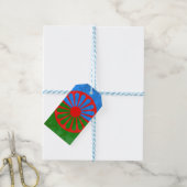 Romani vlag cadeaulabel (Met Touw)