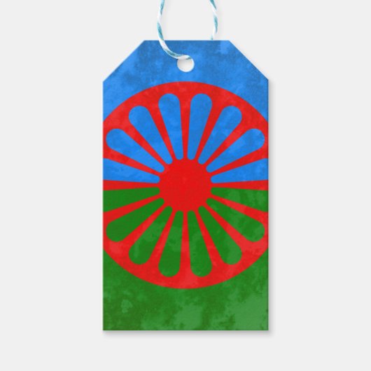 Romani vlag cadeaulabel (Voorkant)