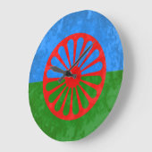 Romani vlag grote klok (Hoek)