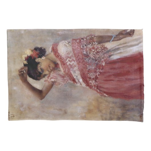 Romani Zigeuner Vrouw Dansen (door Albert Edelfelt Kussensloop (Voorkant-Links)