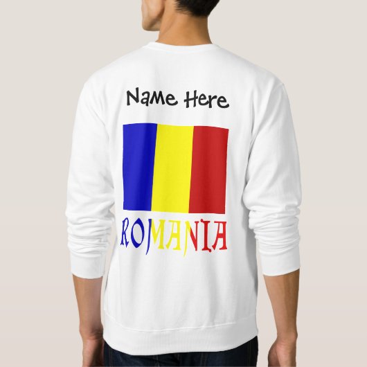 Romania and Romanian Flag Personalized  Trui (Achterkant)