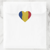 Romania flag hart sticker (Tas)