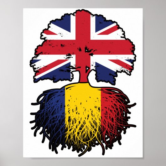 Romania Romanian British UK Verenigd Koninkrijk Poster (Voorkant)