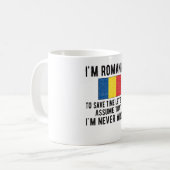 Romanian Heritage Romania Roots Romanian Flag Koffiemok (Voorkant links)