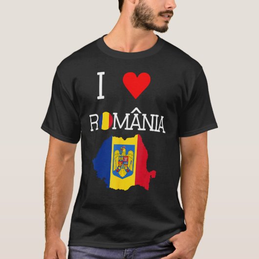 Romanian  I Love Romania T-shirt (Voorkant)