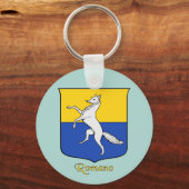 Romano Italiaanse achternaam Historisch Schild Sleutelhanger (Voorkant)