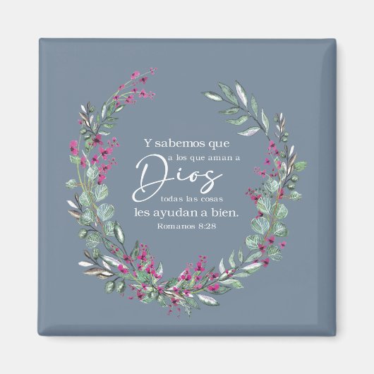 Romanos 8:28, Spaans bijbelvers Magneet (Voorkant)