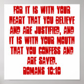 Romans 10:10 POSTER (Devant)