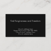 Romans 10:9 Modern Custom Bible Scripture Church Visitekaartje (Achterkant)