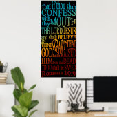 Romans 10:9 Poster (Bureau à domicile)