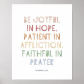 Romans 12:12 Be Joyful in Hope Poster Imprimer (Devant)