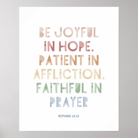 Romans 12:12 Be Joyful in Hope Poster Imprimer (Devant)