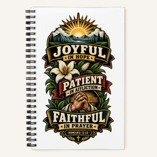 ROMANS 12:12 Blij in de hoop notitieboek