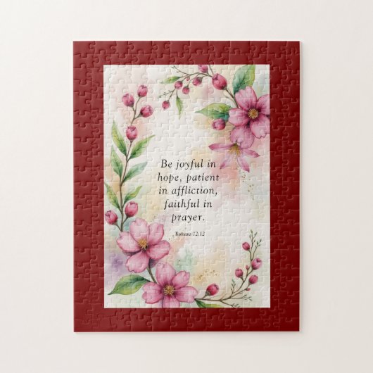 Romans 12:12 Custom Bible Verse Legpuzzel (Verticaal)