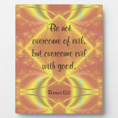 Romans 12:21 Plaque (Devant)