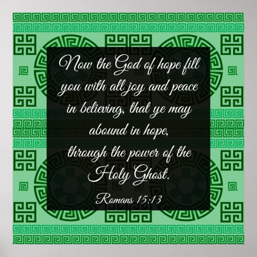 Romans 15:13 Poster (Devant)