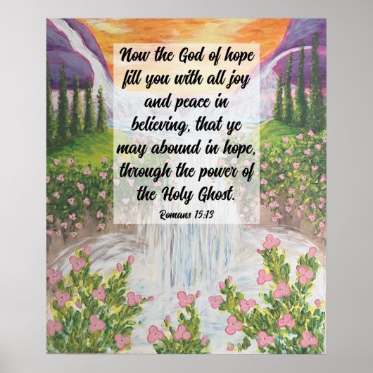 Romans 15:13 Poster (Devant)