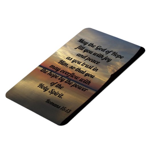 Romans 15:13 Refrigerator Magnet (Côté Gauche)