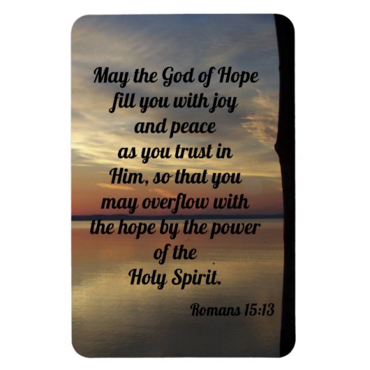Romans 15:13 Refrigerator Magnet (Vertical)