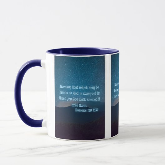 Romans 1:19 KJV Bible Verse Pic Mug Deux Tons (Gauche)