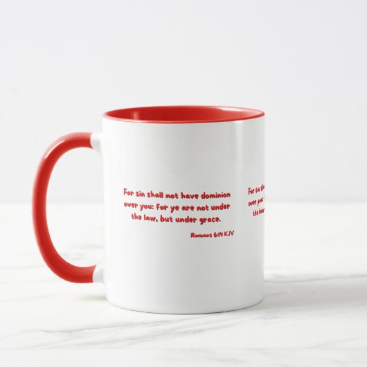 Romans 6:14 Bijbelscripts Verse Two-Tone Mok (Links)