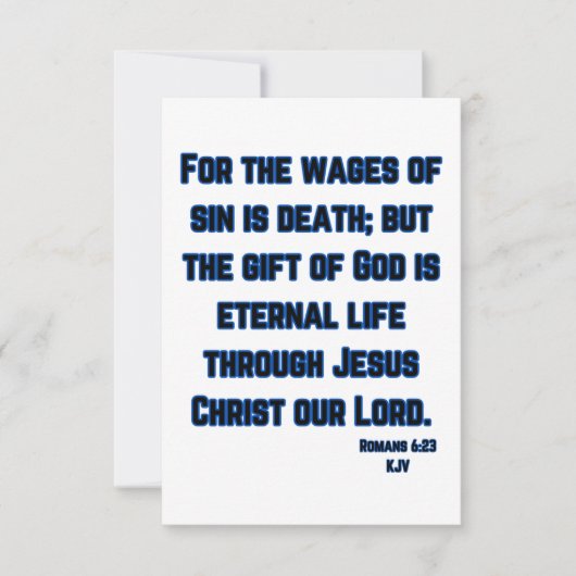 Romans 6:23 Bible Verse Carte de voeux (Devant)