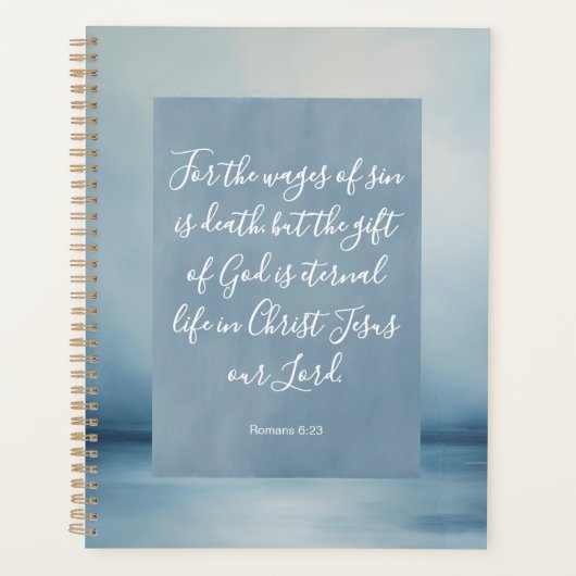 Romans 6:23 Bible Verse Image Carnet Spiral (Devant)