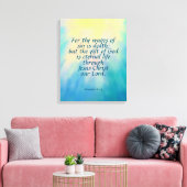 Romans 6:23 Canvas afdrukken (Insitu (Woonkamer))