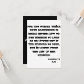 Romans 7:2 KJV Bible Scripture Carte de voeux (Devant/Arrière en situation)