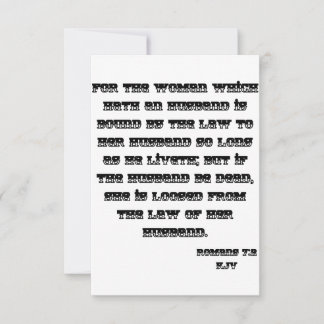 Romans 7:2 KJV Bible Scripture Carte de voeux