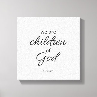 Romans 8:16 Zwart en Wit Canvas Print