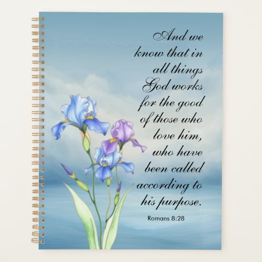 Romans 8:28 Aquarelle Iris (Devant)