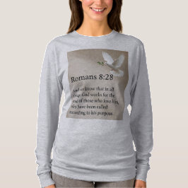 Romans 8:28 Bible Verse Women's Long Sleeve Tee T-shirt