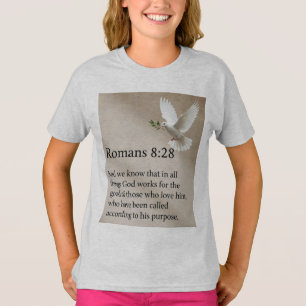 Romans 8:28 Bijbeltekst Meisjes T-shirt