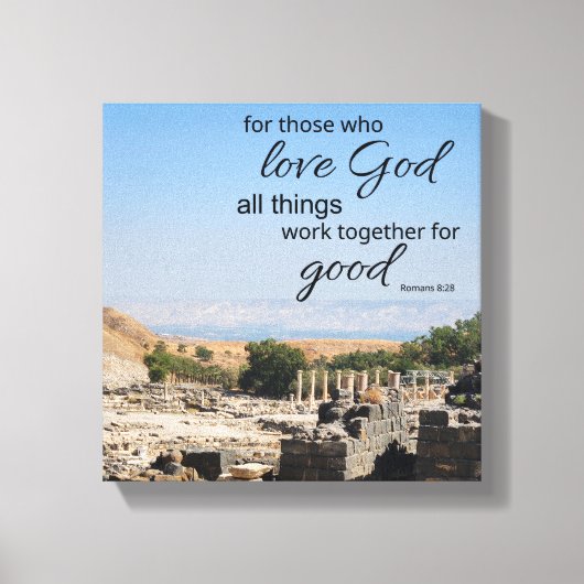 Romans 8:28 Canvasprint Canvas Afdruk (Voorkant)