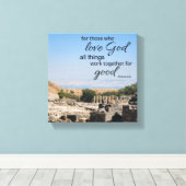 Romans 8:28 Canvasprint Canvas Afdruk (Insitu (Houten vloer))