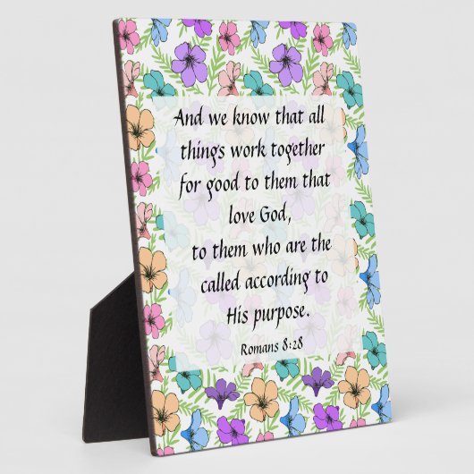 Romans 8:28 Plaque (Côté)