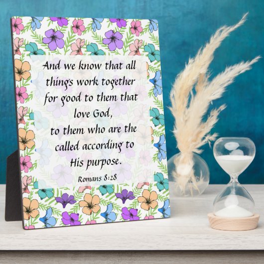 Romans 8:28 Plaque (Côté)