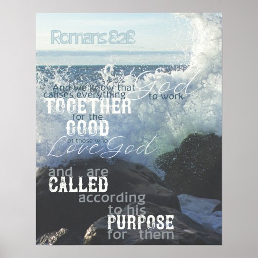 Romans 8:28 Poster (Devant)