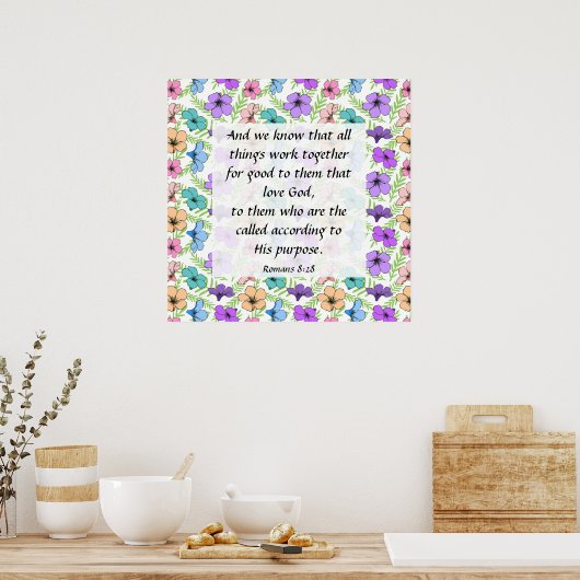 Romans 8:28 Poster (Cuisine)