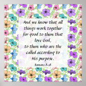 Romans 8:28 Poster (Devant)