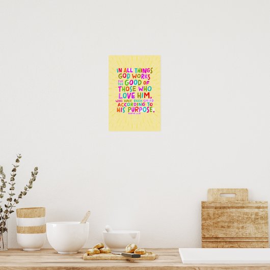 Romans 8:28 Poster (Cuisine)