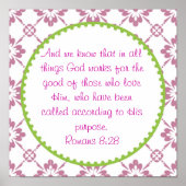 Romans 8:28 Poster mural (Devant)