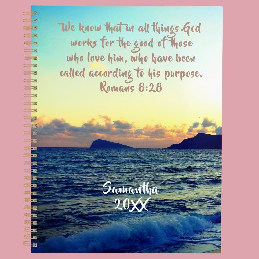 Romans 8:28 Soothing Sunset Christian Faith