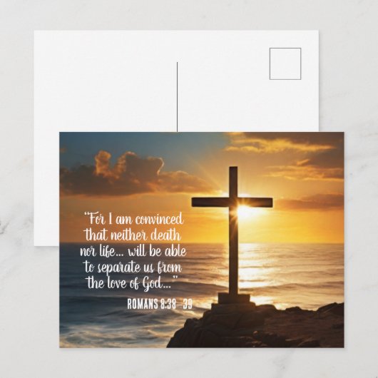 Romans 8:38–39 Scripture Postcard Briefkaart (Voorkant / Achterkant)