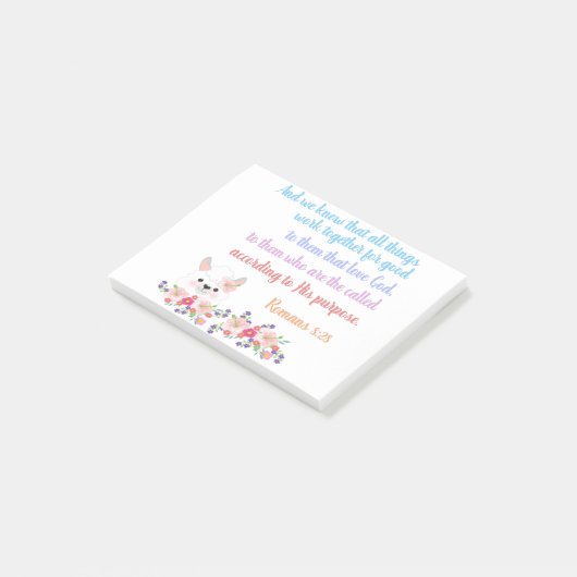 Romans 8 Bijbelversie Post-it® Notes (Schuin)