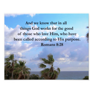 ROMANS INSPIREREN 8:28 FOTO AFDRUK