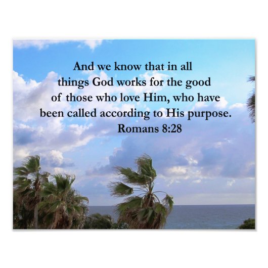 ROMANS INSPIREREN 8:28 FOTO AFDRUK (Voorkant)