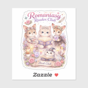 Romantasy Lezersclub op maat gesneden vinyl sticke Sticker