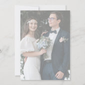 Romantic 2 Fotooverlay Chic Calligraphy Wedding Kaart (Achterkant)